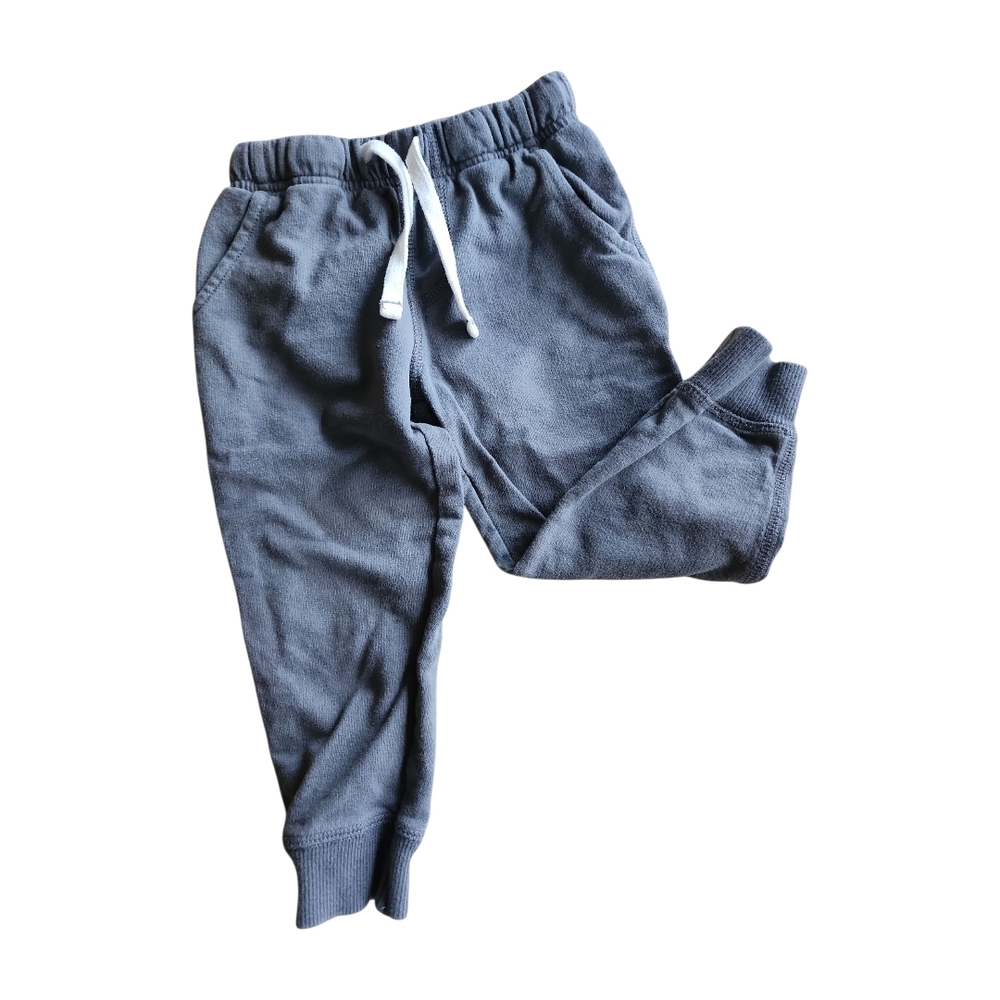 SOLD Carter's Fleece Top + Jogger Set 2T Stripes Gray Ivory - Picture 8 of 10